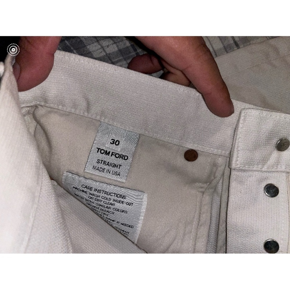 Tom Ford jeans size 30 white straight fit